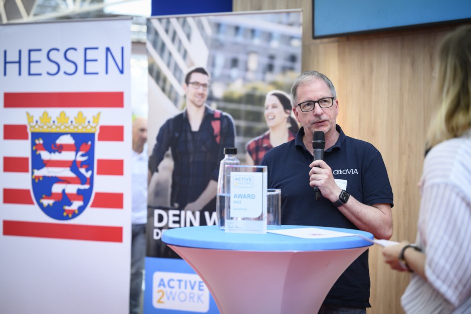 Preisverleihung active2work Award 2025, Rede Gewinnerunternehmen