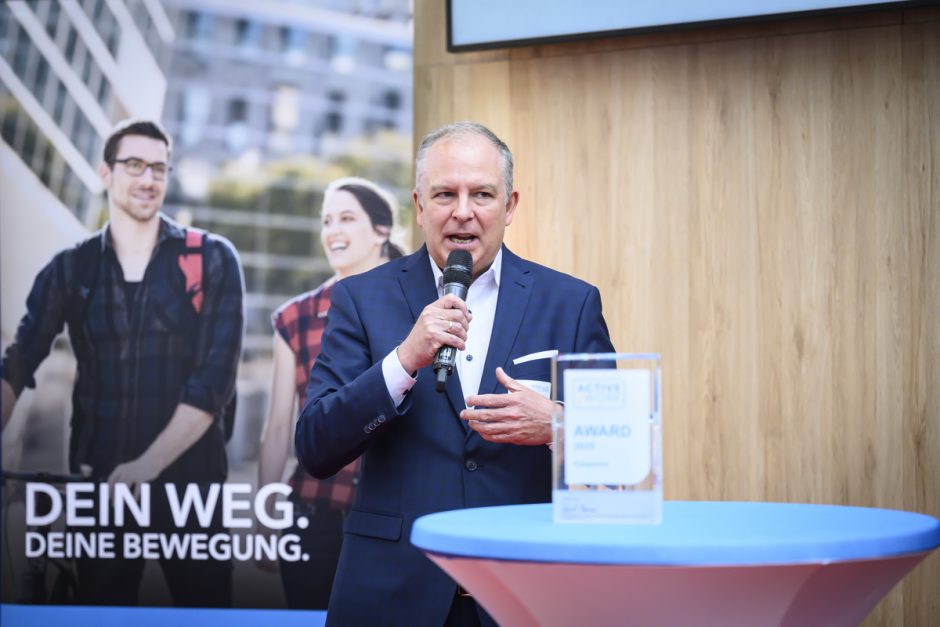 Preisverleihung active2work Award 2025, Rede Gewinnerunternehmen